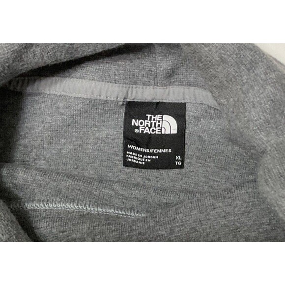 The North Face XL Pullover Gray 3/4 Sleeve Funnel Turtle Neck Top Womens - Picture 6 of 9